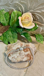 Beaded Stretch Bracelet w/ Pearl Center