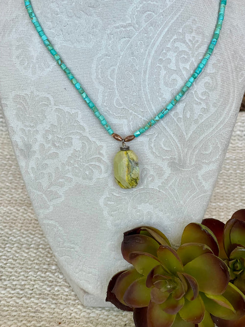 Vintage Old Pawn Turquoise and Sterling Silver Necklace