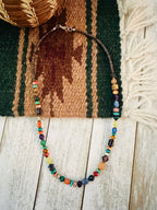 Handcrafted Multi Stone & Sterling Silver Beaded 18” Necklace