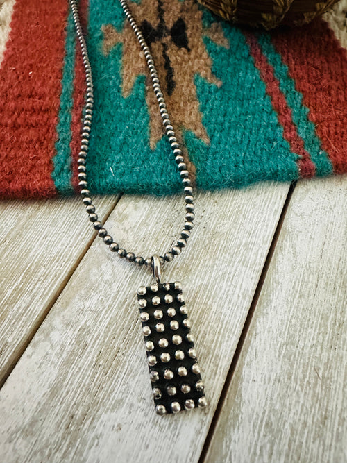 Navajo Sterling Silver Pearl Beaded Bubble Necklace