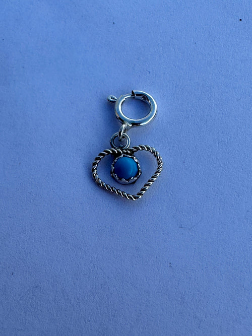 Handcrafted Sterling Silver and Turquoise Charm