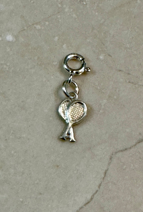 Sterling Silver Tennis Rackets Charm
