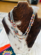 Handcrafted Sterling Silver & Spiny Oyster Beaded Necklace