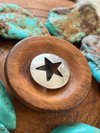Sterling Silver Concho Slide with Star Cut Out