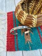 Old Pawn Hand Stamped Sterling Silver Arrow Cuff Bracelet