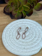 Vintage Handmade Copper Post Dangle Earrings