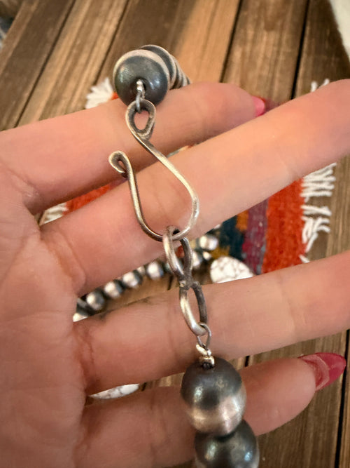 Handcrafted Wild Horse & Sterling Silver Beaded Necklace