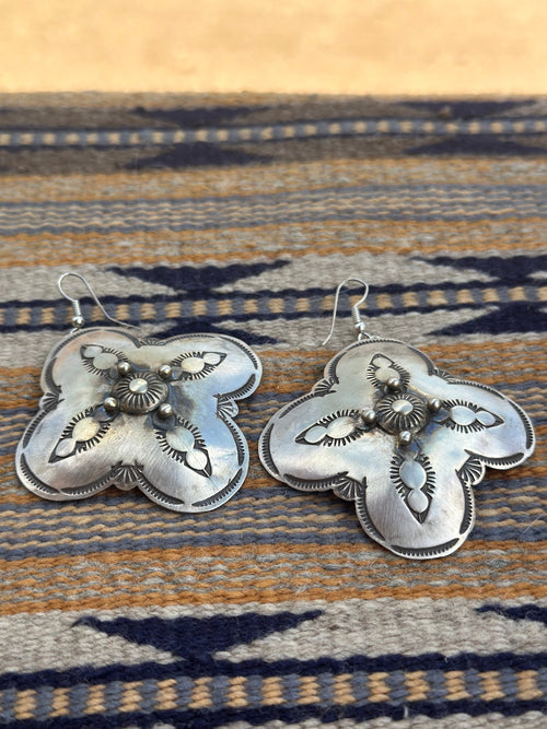 Old Pawn Sterling Silver Concho Dangles