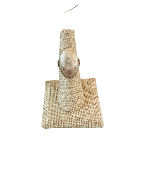 Old Pawn Navajo Hand Stamped Sterling Silver Ring Size 6