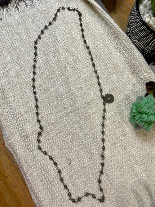 Vintage Handmade Copper Beaded Necklace