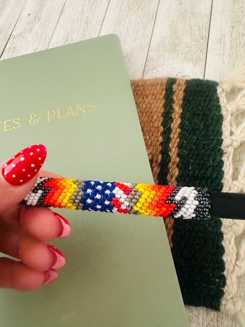 Handcrafted Muticolor Beaded Pen