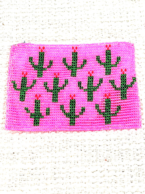 Handmade Beaded Saguaro Cactus Coin Purse