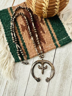 Vintage Sterling Silver Beaded Naja Necklace