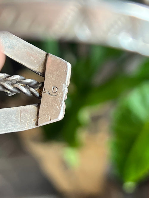 Old Pawn Sterling Silver and Natural Sleeping Beauty Turquoise Cuff Bracelet, Signed /