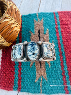 Handcrafted Old Pawn Sterling Silver & Variscite Cuff Bracelet