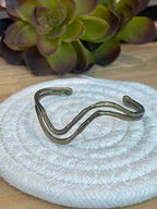 Vintage Handmade Copper Wave Cuff