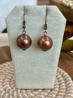 Vintage Handmade Copper Ball Earrings