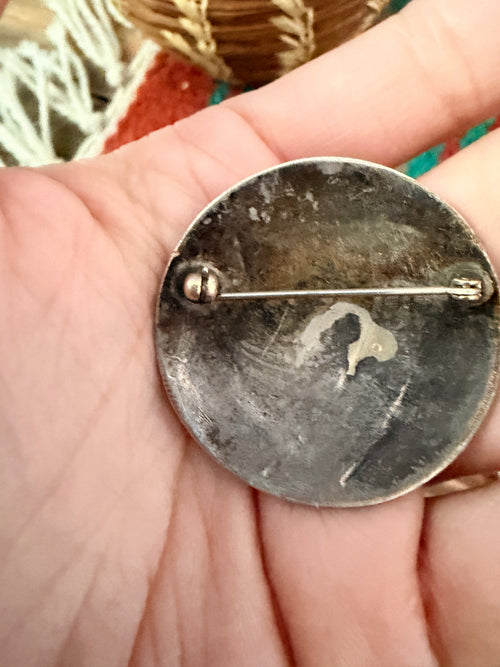 Old Pawn Handcrafted Sterling Silver Brooch