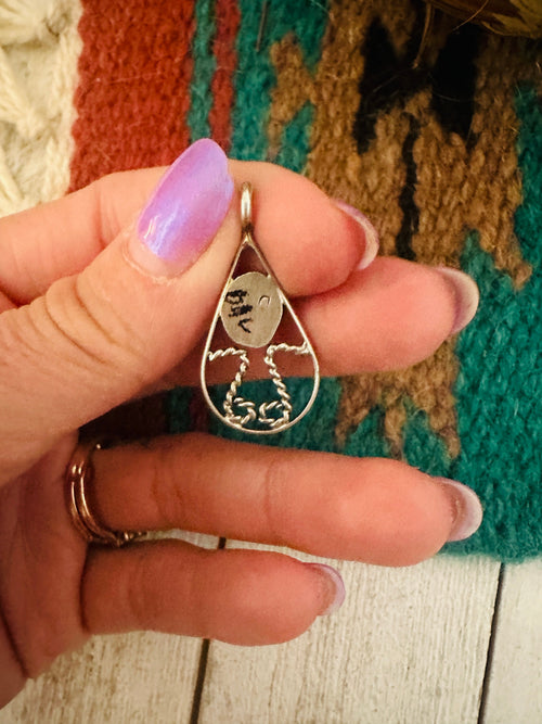 Handcrafted Mother of Pearl & Sterling Silver Pendant