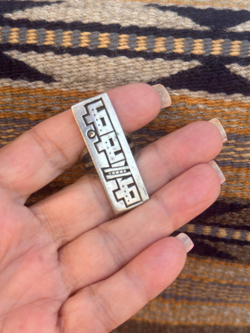 Old Pawn Sterling Silver Navajo Pueblo Ring Size 7