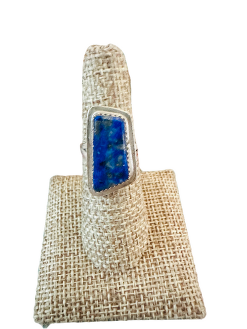Old Pawn Navajo Sterling Silver & Lapis Ring