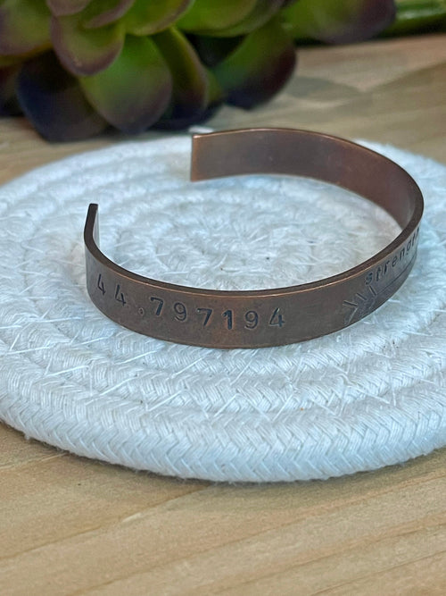 Vintage Handmade Copper Strength Cuff