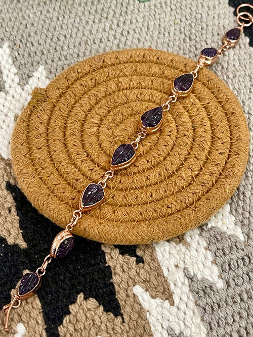 Vintage Handmade Copper Chain Bracelet