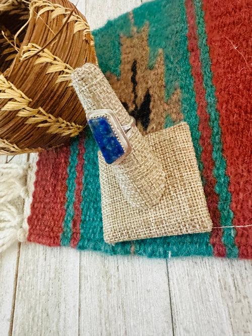 Old Pawn Navajo Sterling Silver & Lapis Ring