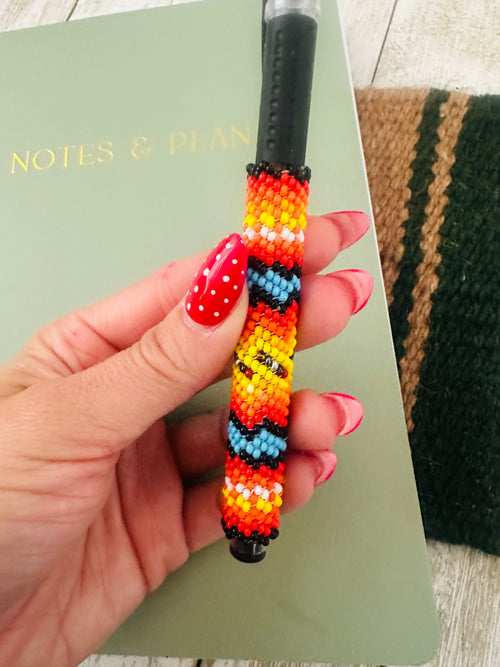 Navajo Made Muticolor Beaded Pen