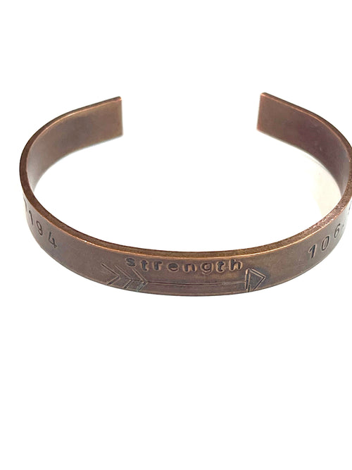 Vintage Handmade Copper Strength Cuff