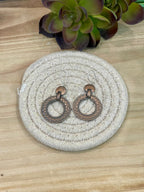Vintage Handmade Copper Circle Dangle Earrings