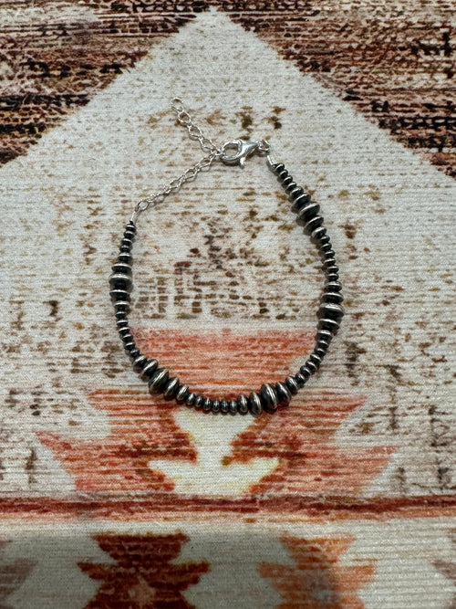 Handcrafted Sterling Silver Pearl Beaded Bracelet
