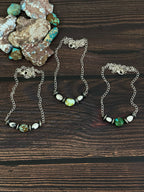 Handmade Sterling Silver Paloma, No.8, Sonoran, with White Buffalo Turquoise Necklace, Signed Nizhoni