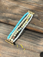 “The Golden Collection” Beaded Watch Band
