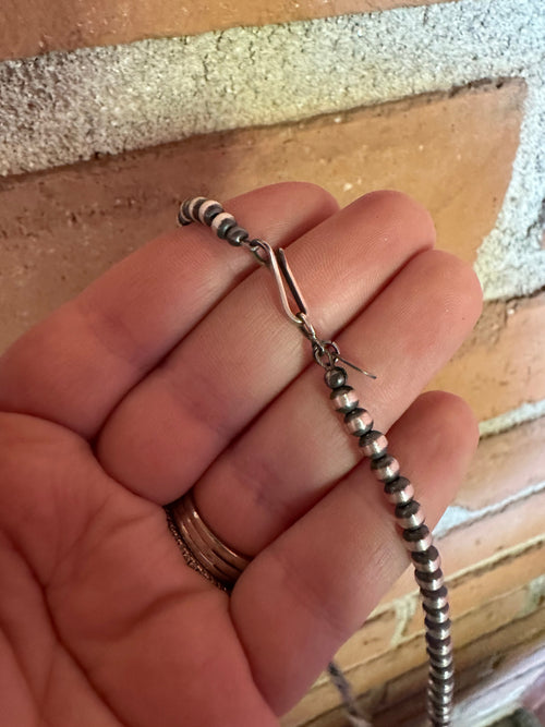 Handcrafted Pearl Sterling Silver & White Buffalo Beaded Necklaces