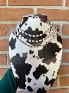 Handcrafted Beautiful Sterling Silver & White Buffalo Beaded Necklace 16-20 Inch