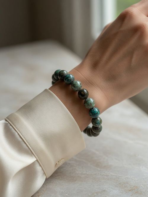 African Turquoise Jasper 8mm Beaded Stretch Bracelet