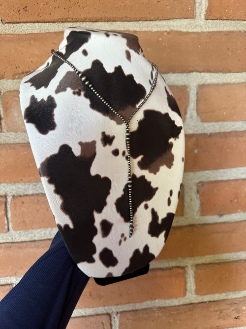 Nizhoni Handmade Pearl Sterling Silver Beaded Lariat Necklace