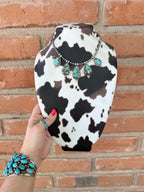 Handmade Sterling Silver Number 8 Turquoise Beaded Necklace Signed Nizhoni