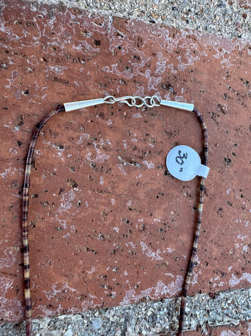 Handcrafted Sterling Silver & Beaded Fetish Necklace 30"