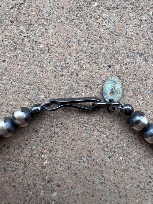 Handcrafted Fire Opal Collection & Sterling Silver Pearl Beaded 5mm Necklace 20"