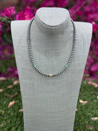 Handcrafted Fire Opal Collection & Sterling Silver Pearl Beaded 5mm Necklace 20"