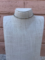 Handcrafted Turquoise & Sterling Silver Beaded Wrap Choker Necklace