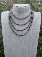 Handcrafted Copper 5mm Saucer Beaded Necklace
