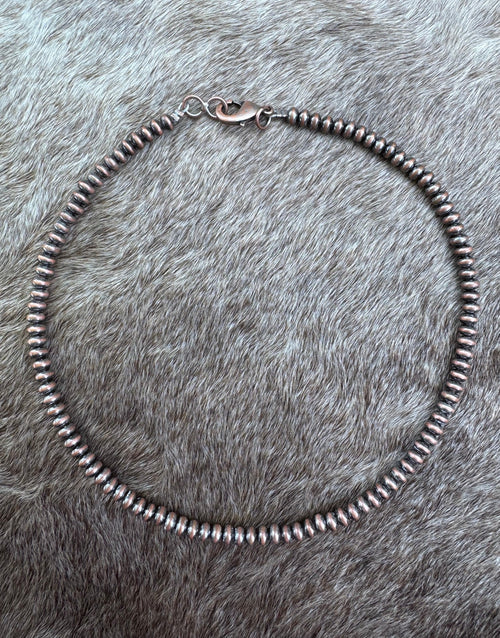 Handcrafted Copper 5mm Saucer Beaded Necklace