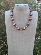 Handcrafted Copper 3-16mm Beaded Necklace