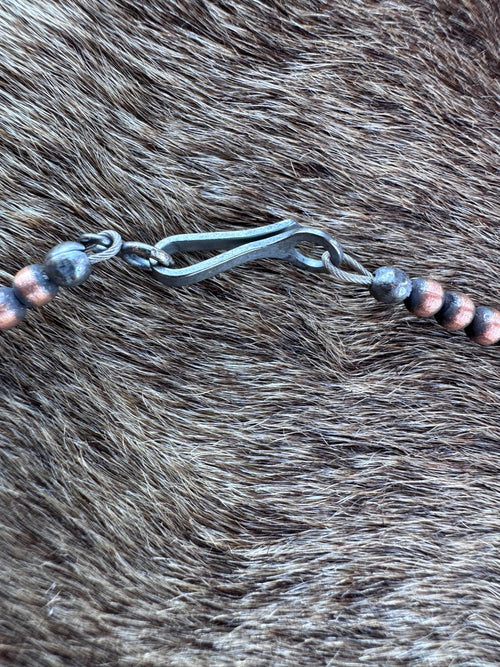 Handcrafted Copper 3-12mm Beaded Necklace