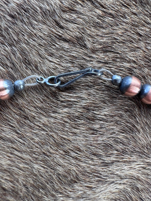 Handcrafted Copper 6mm Beaded Necklace