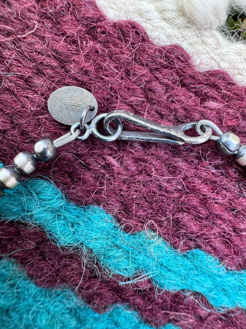 Handcrafted Graduated Sterling Silver Pearl 3-8mm Beaded Necklace
