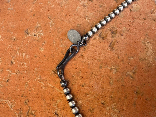 Handcrafted Sterling Silver Pearl Beaded 3-6mm Necklace